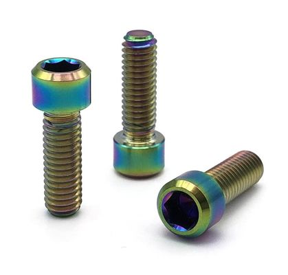 Vít hợp kim titan không tiêu chuẩn Vít đầu lục giác Màu kẽm Vít toàn ren