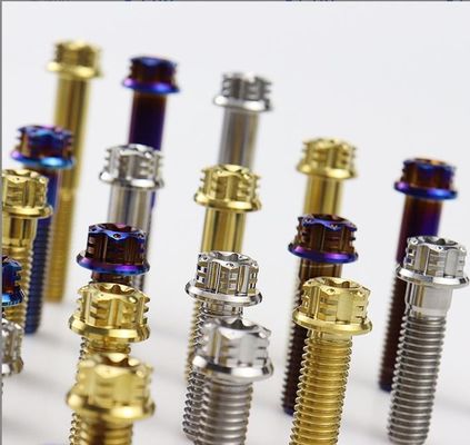Bu lông hợp kim titan M6 Torx ở mặt bích lạ mắt để sửa đổi xe máy