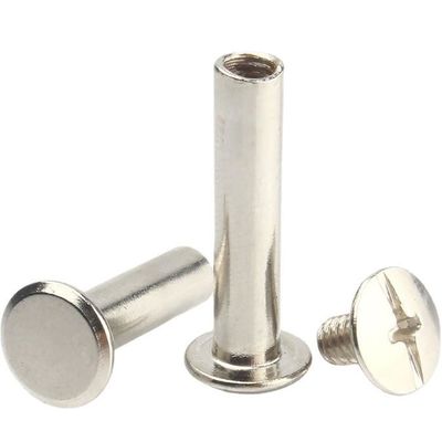 Mạ Niken Nam Nữ Đinh Tán Sách Móng Tay Mông Để Khóa Sách Mẫu Ốc Vít Menu Móng Tay