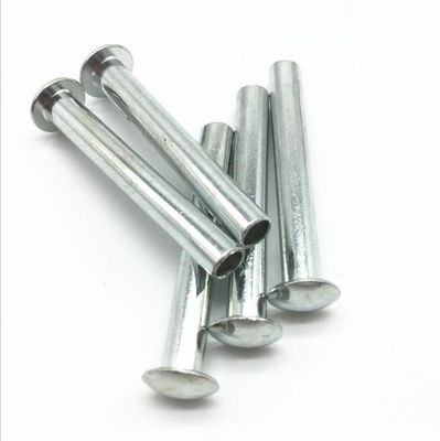 Đinh tán sắt hình bầu dục bán rỗng Kim loại một mặt Đinh tán mạ kẽm trắng công nghiệp