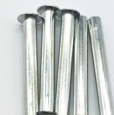 Đinh tán sắt hình bầu dục bán rỗng Kim loại một mặt Đinh tán mạ kẽm trắng công nghiệp